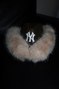 NY iconic fur green and beige