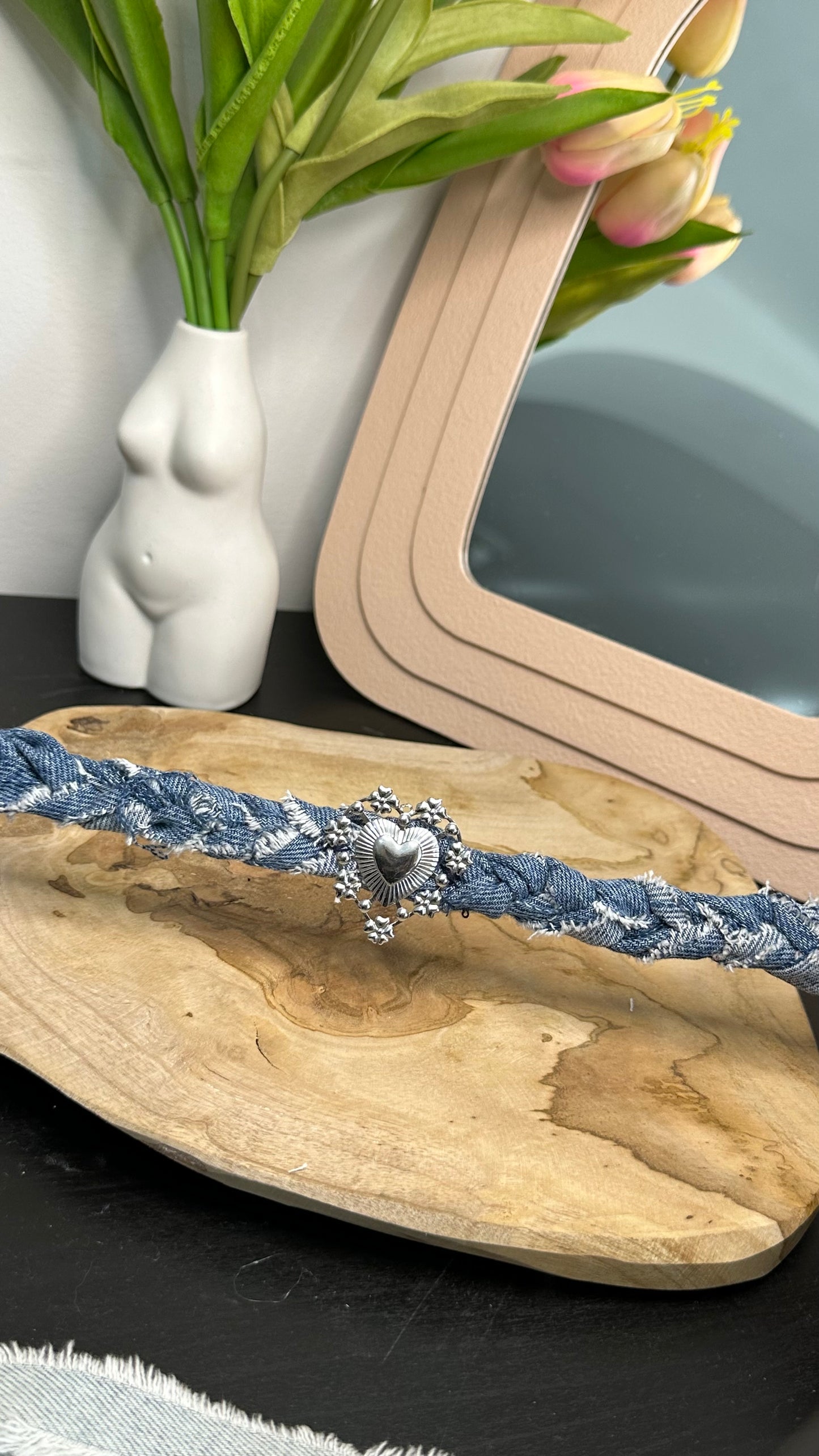 Choker treccia cuore